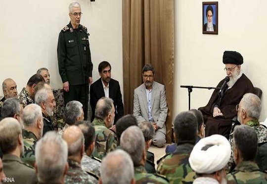 خامنئي لقادة الجيش : مسألة الصواريخ التي استهدفت إيران ثانوية والقضية الأساس قوّة إرادتنا